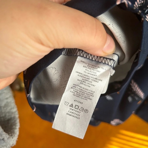 LOFT FEATHER PRINT FIT & FLARE DRESS - Picture 4 of 4